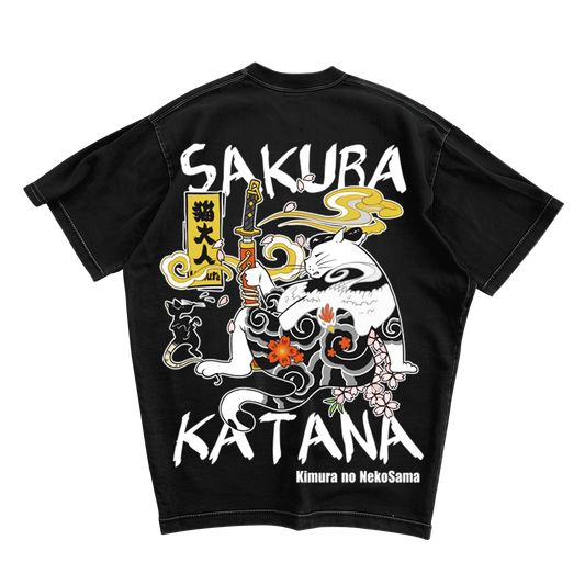 Sakura Katana – Japanese Streetwear Oversized T-Shirt