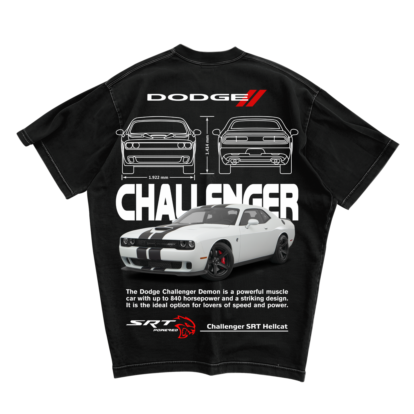 Dodge Challanger Premium Oversize T shirt